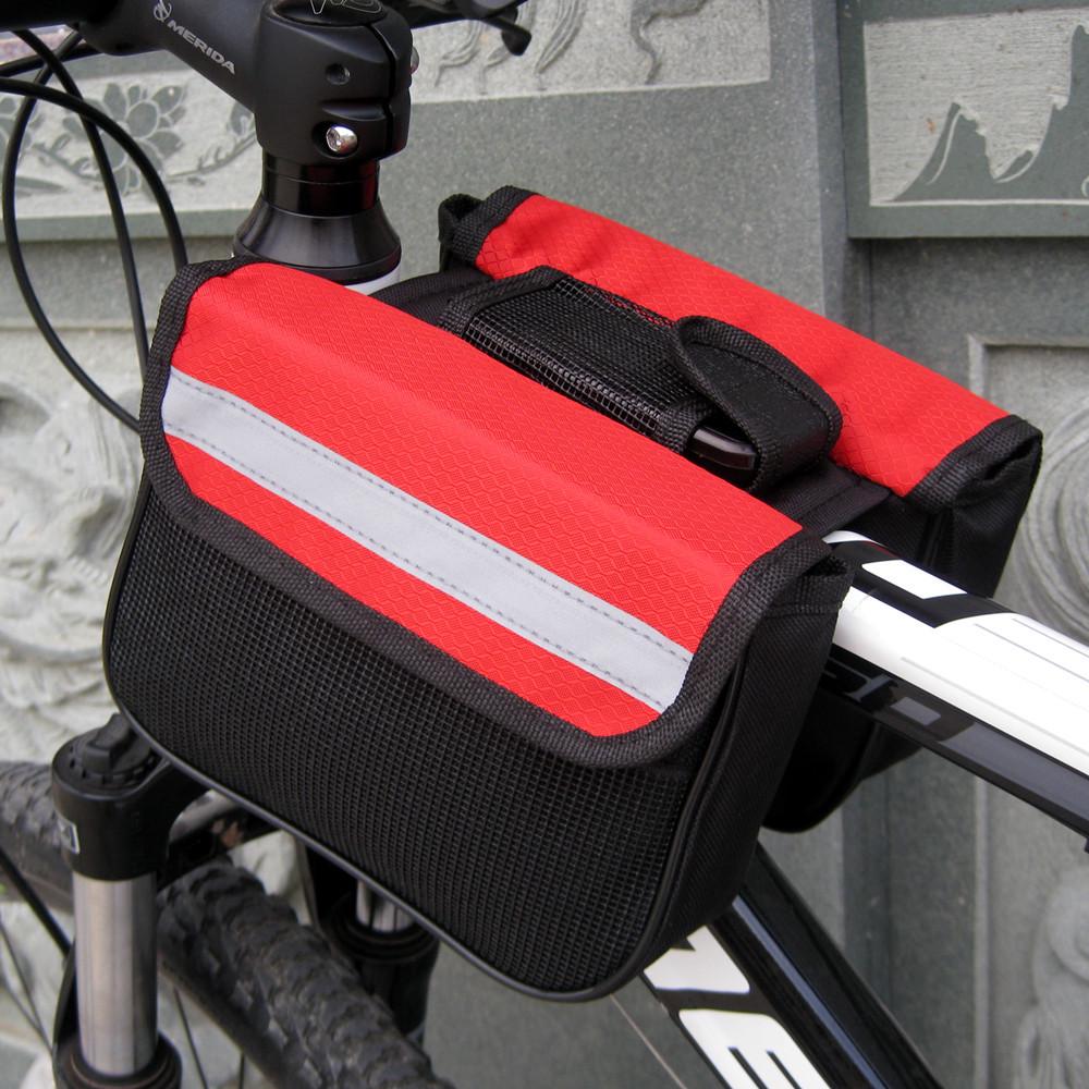 Bicycle Saddle and Top Tube Bag - Lightweight Mountain and Road Bike Front Beam Bag