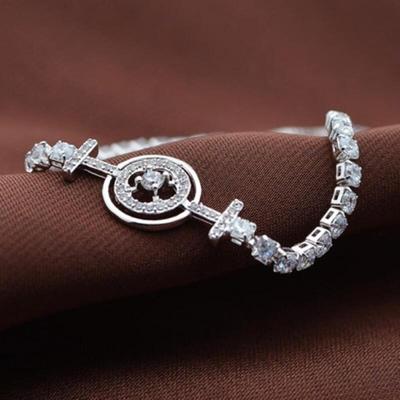 Women's Shinju Cubic Round Twisted Chain Bracelet