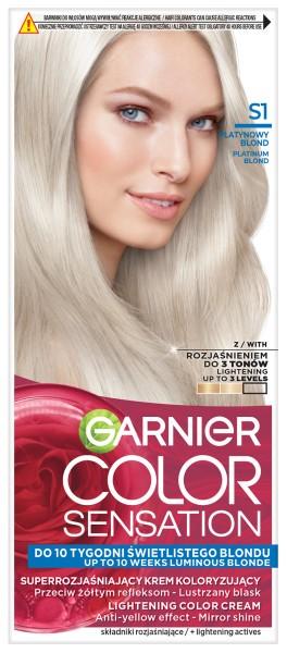 Garnier Color Sensation Cremă Colorantă Nr S1 - Blond Platina 1 Cutie.