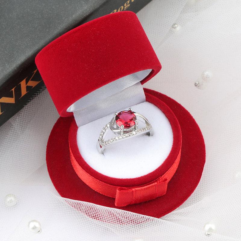 1 Piece Red/Black Top hat Jewelry Box Velvet wedding Ring box Necklace Display Box Gift Container Case for Jewelry Packaging
