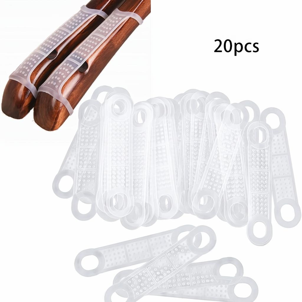 High Elasticity Transparent Rubber Hanger Cover - Hanger Anti Slip Pad, Suitable for Wooden and Single Character Hangers, Home