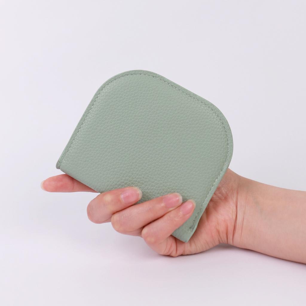 Newest Style Small Wallet Semi-Circle Solid Color Mini Coin Purse Simple High-End Multi-Card Slot Card