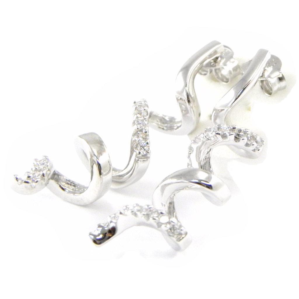 Les Trésors De Lily [F6170] - Silver Earrings 'Déesse' Silver White (rhodium-plated) - 30x10 Mm