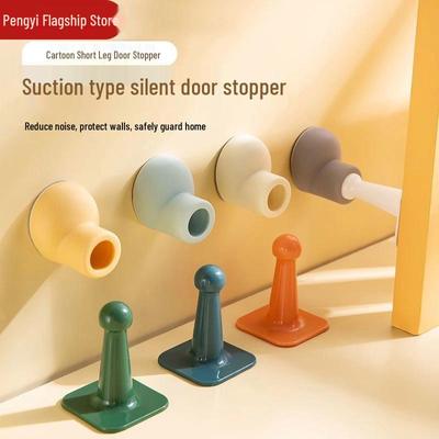 Silicone Door Stop: Punch-Free Anti-Collision Pad for Bathroom and Toilet Doors