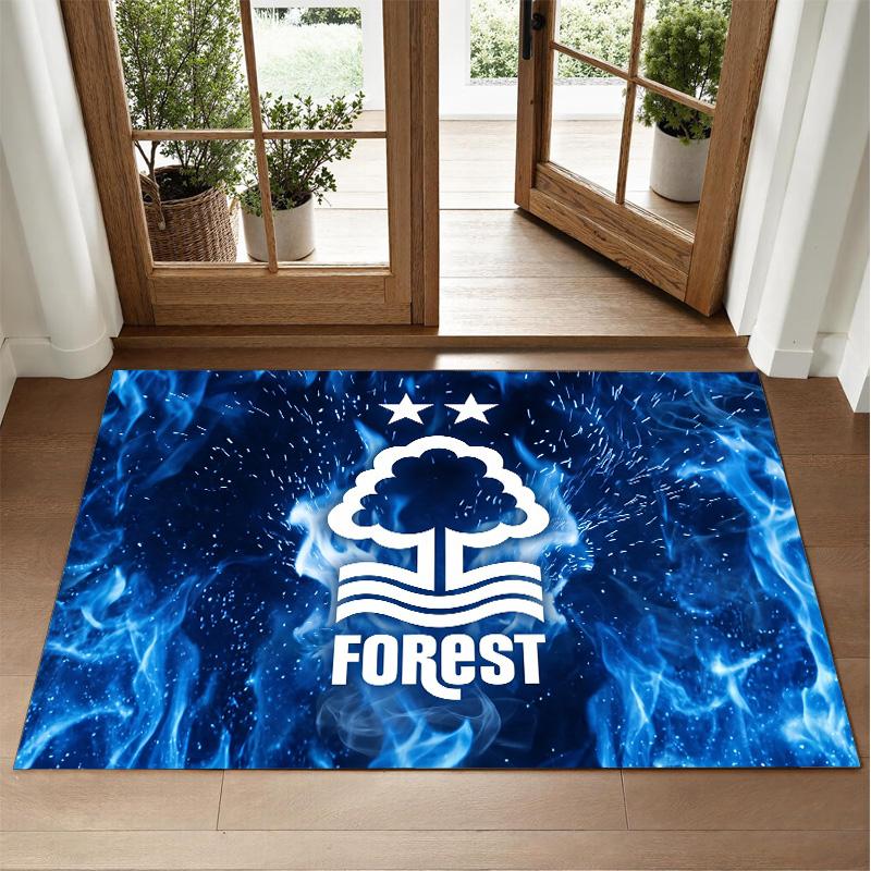 Nottingham Forest Fußball Design Kristall Samt Teppich Weiche Dekorationsmatte für Schlafzimmer Eingang