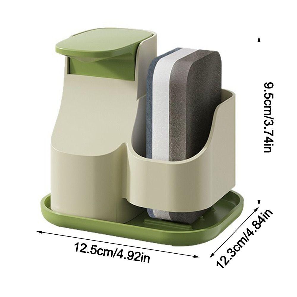 Küchenutensilien Seifenspender mit Schwammhalter Wiederverwendbarer Flüssigseifenspender Arbeitsplatte