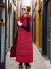 Large size long over-knee down cotton vest thickened vest hooded autumn and winter sleeveless jacket thick vest