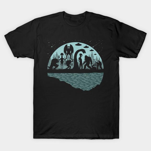 

Men Black Print T-shirt Cryptid No-Cut Transfer Paper Print Cotton Tshirt 3XL чорний