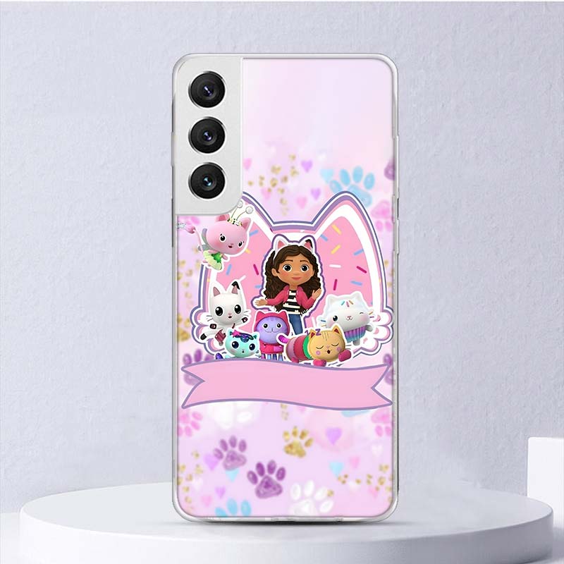 

Cartoon Gabbys Dollhouse Soft Case For Samsung Galaxy S25 S24 S23 S22 Ultra Phone Cover S20 FE S21 Plus S25 Edge + Funda Coque G Samsung S21