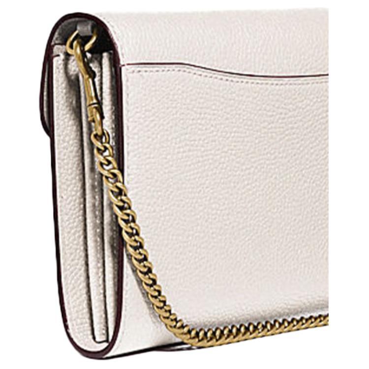 Coach Tabby 20 Woc Chain Leather Shoulder Bag Women Shoulder Bag White 79438-B4HA