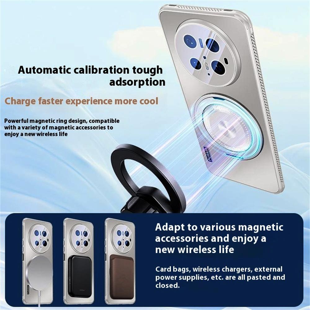 Etui do Huawei Mate 70 Pro/Mate 70 Pro+ Kompatybilne z MagSafe Podpórka TPU PC Odprowadzanie ciepła Pokrowiec na telefon