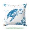 Pcs Deep Blue Ocean Turtle Seahorse Pattern Singlesided Printed Cushion Coversuitable For Living Roombedroomcar Decoration