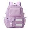 Polyester Breathable Hollow Out Dual Pocket Backpack For Travel And School Use