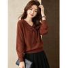 D.F.DEAR V-Neck Ribbon Knit Sweater