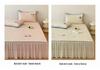 Class A Summer Cooling Cartoon Ice Silk Quilted 3-Piece Mat Set with Fitted Sheet