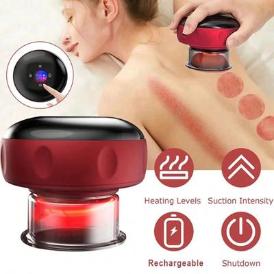 Conjunto Elétrico de Ventosaterapia para Aquecimento Corporal e Massagem da Pele Dispositivo de Saúde Portátil com Terapia de Ventosa