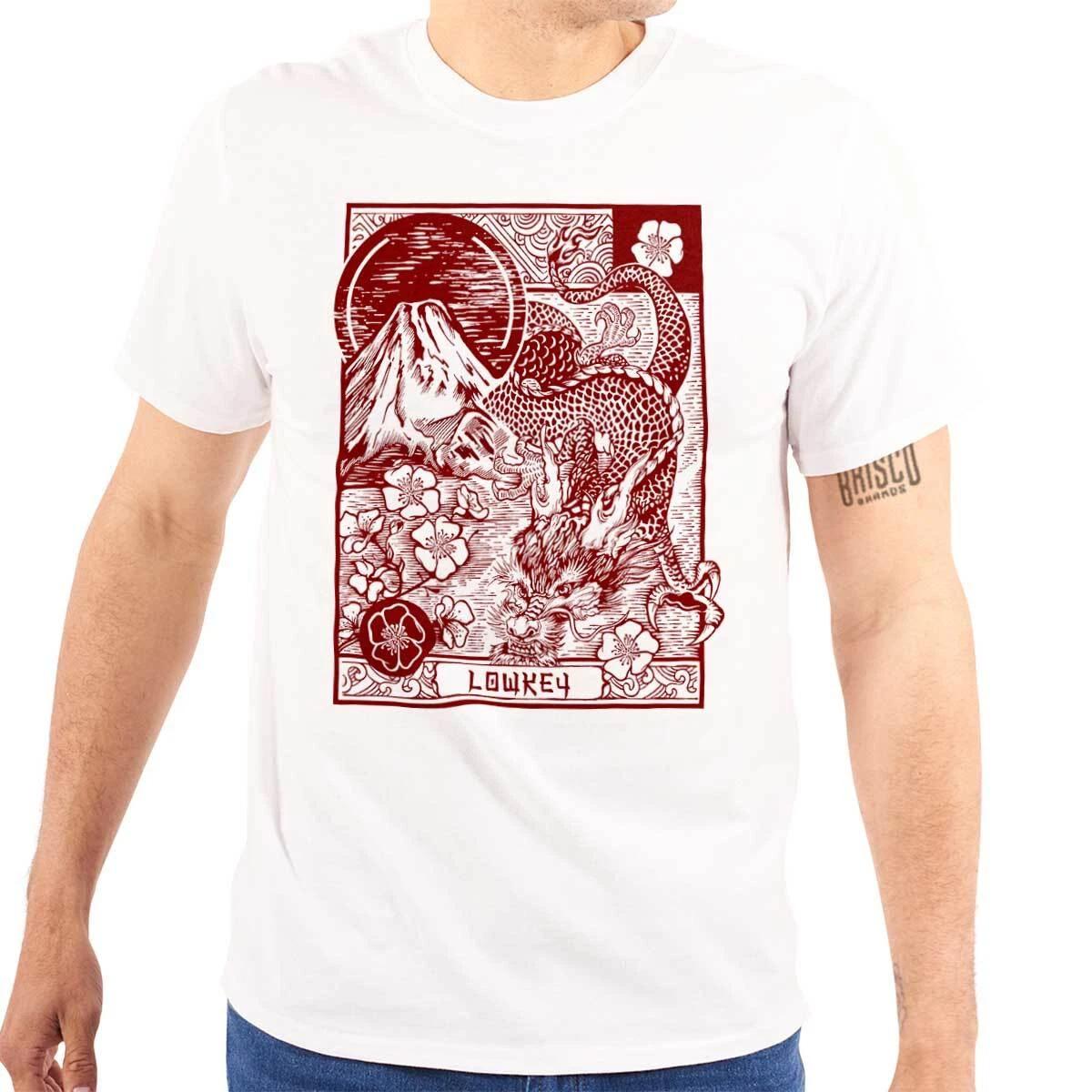 Cool Traditional Chinese Dragon Art Lowkey Womens or Mens Crewneck T Shirt Tee S