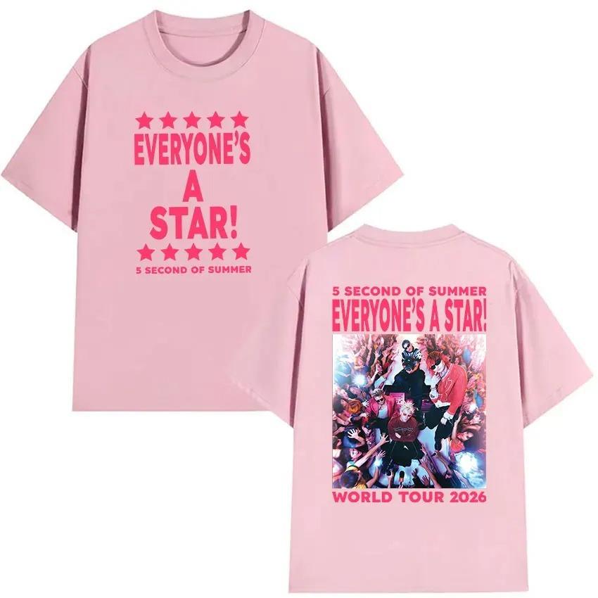 Seconds of Summer Everyones A Star World Tour Merch Tshirt UNISEX Women Cotton Clothing Fashion Hiphop Short Sleeved Tee