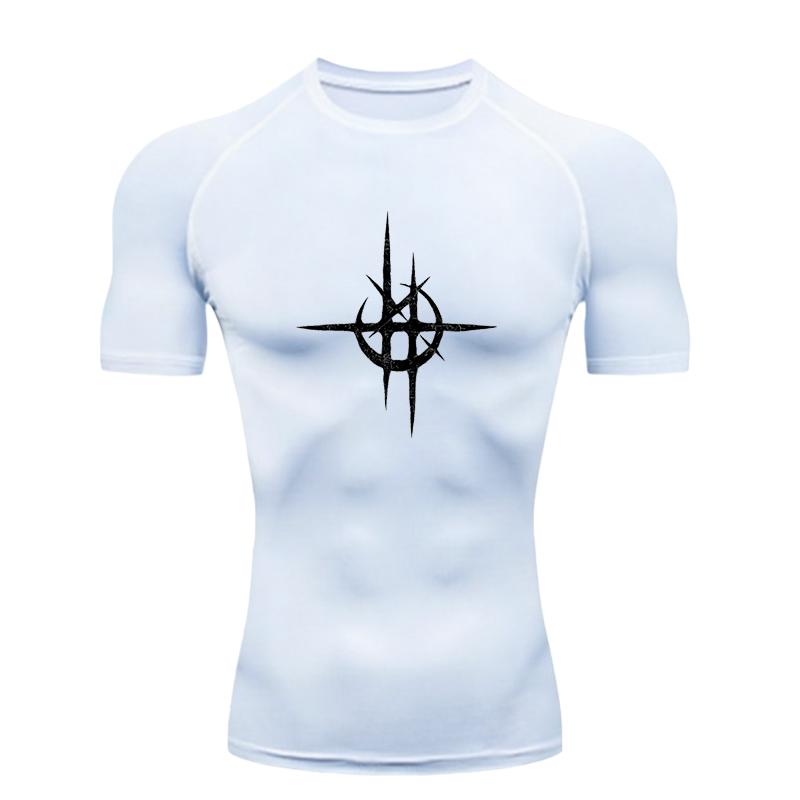

Men Sports T-shirt Training Fitness Compression High Elasticity Tops Quick Dry Comfortable Short Sleeve Fitness Sweatshirt Elastic Tight Fit XXXL