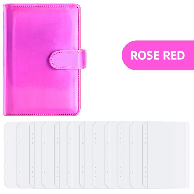 Colorful A6 PU Leather Macaron Budget & Account Book - Multi-functional Cash Diary & Storage Planner