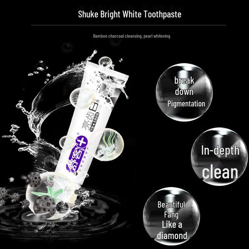 Saky Bright White Toothpaste with Bamboo Charcoal & Pearl (3 x 210g)