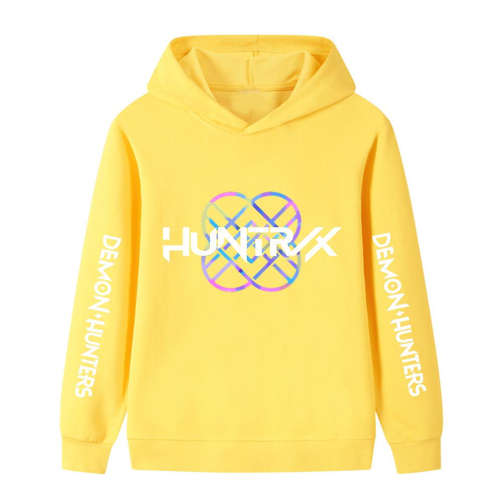 B1195XX Kids Boys Girls Kpop Rumi Zoey Mira Huntrix Print Long Sleeves Hoodie