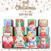 3PCS Santa Claus Holiday Gift Packages Box Multicolor Candy Gift Boxes  Shopwindow Ornament