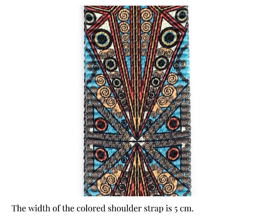 Bohemian Retro Woven Fabric Shoulder Strap for Men's and Women's Bags - Adjustable Bag Strap Replacement