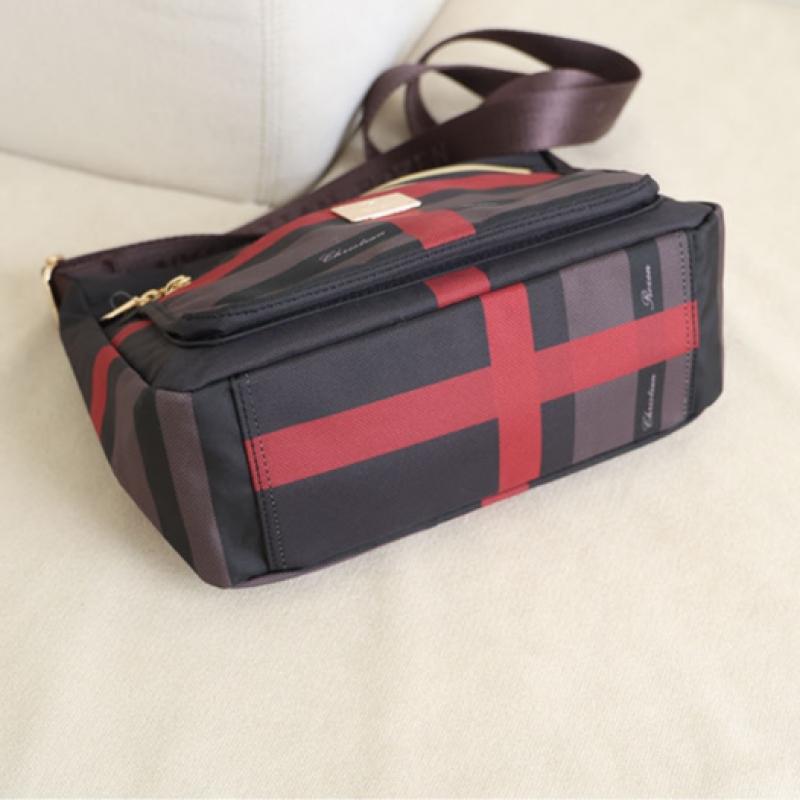 Shiz Madam Ultra Lightweight Check Multi Pocket Crossbody Bag A42433