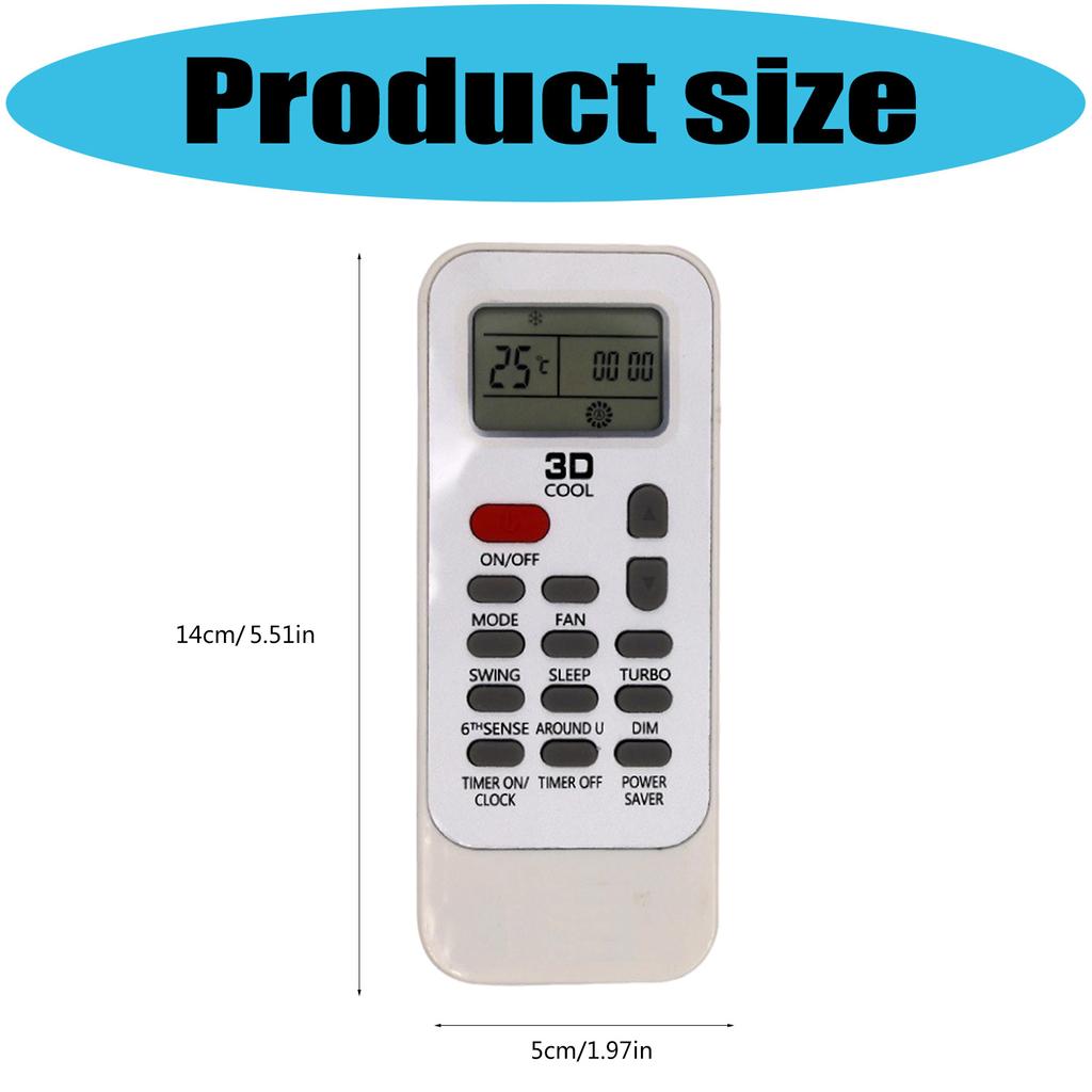 Multiple Compatible Remote Control for DG11J1-34 Air Conditioners Simple Button Layout for Family Use Material