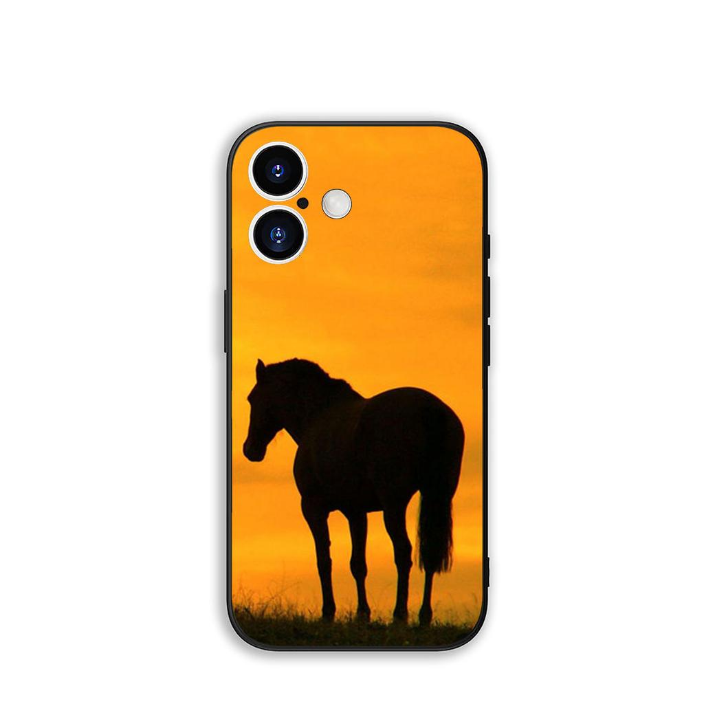 Hülle Wildes Pferd Schwarz Cool für Samsung Galaxy A25 A37 A57 A12 A14 A31 A41 A50 A51 A70 A71 A72 A21S A04 M15 Note 20 9 8 10 Hülle