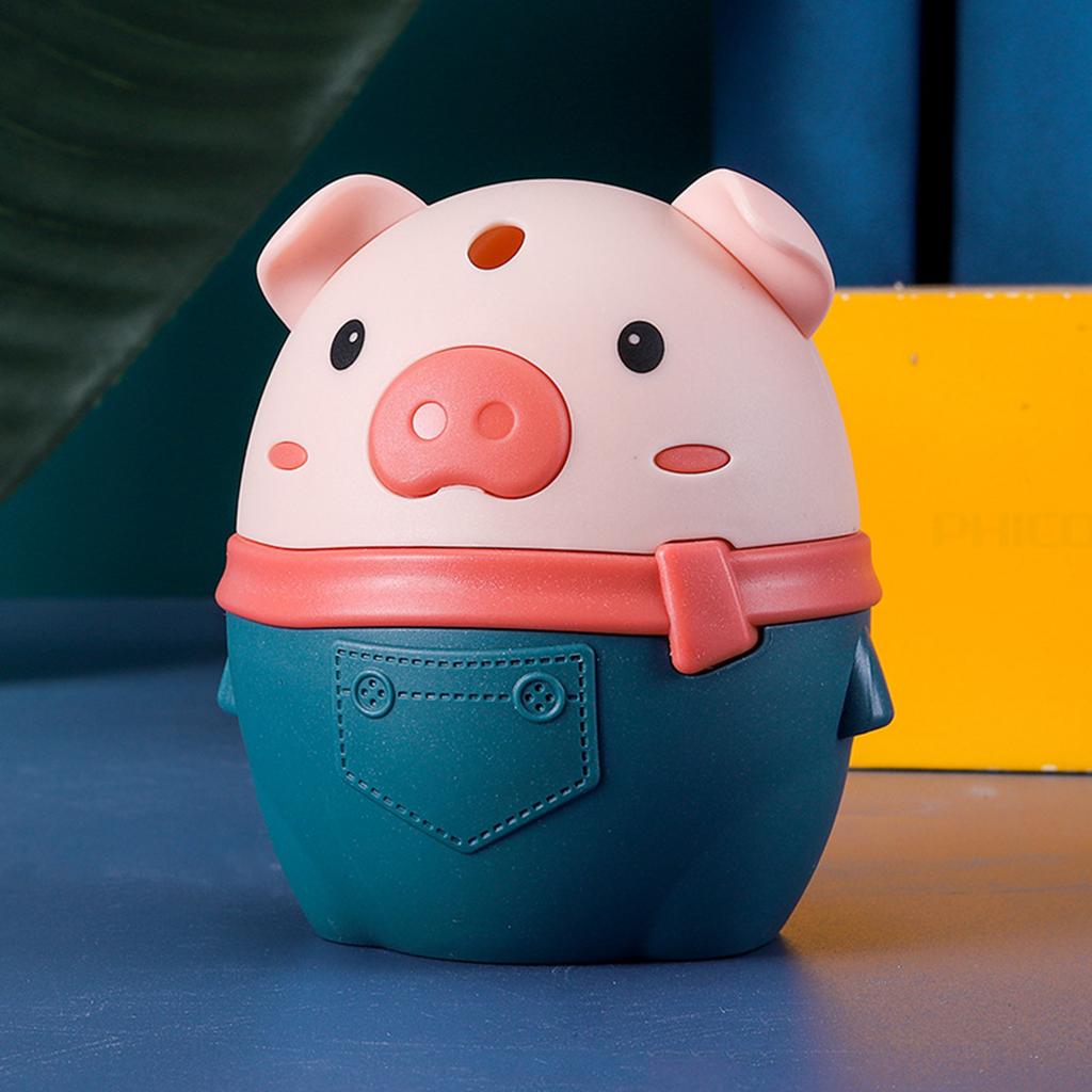 Niedlicher automatischer Schwein-Zahnstocherspender - Pop-Up Spender zum Drücken für die Küchenarbeitsplatte, Entzückender Tier-Schreibtisch-Organizer