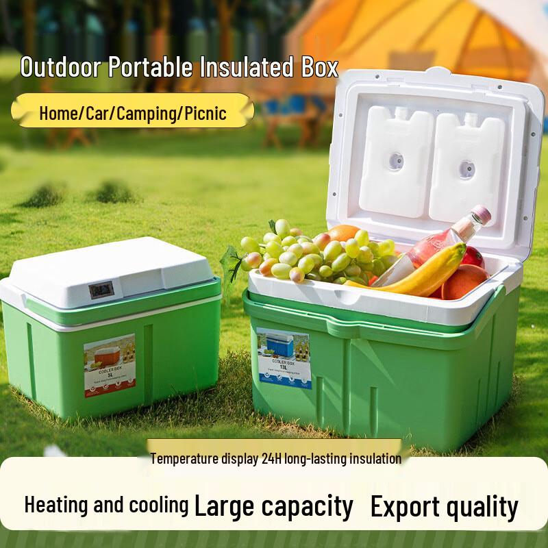Portable Outdoor Cooler Box with Ice Packs