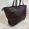 Used Paul Smith Inlaid Stripe Genuine Leather Tote Bag Men's Large Capacity