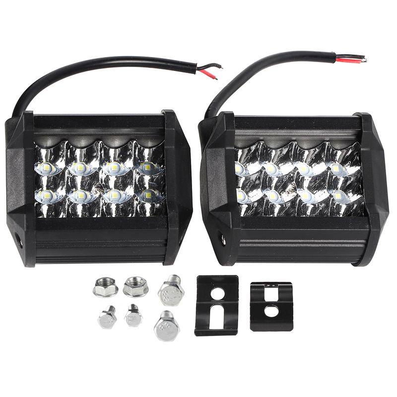 36W Car Work Light Car LED Work Light 1 Pair 4inch 4-Row 36W LED  Working Light Bar Driving Lamp Car Truck Modification