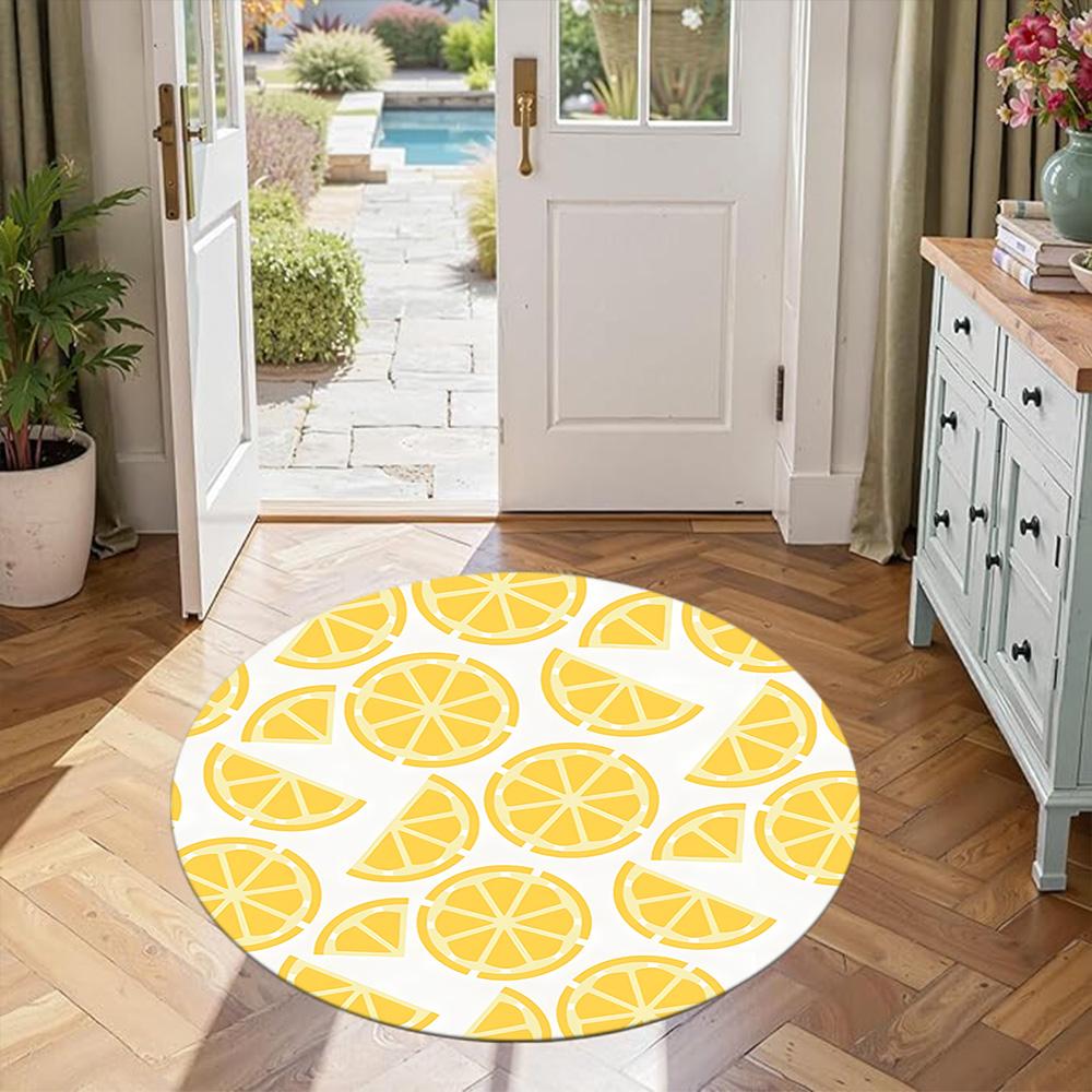 Fruit Round Office Rug Perfect for Balcony Study room Foyer Game Room Antislip Round Carpet Anime Office Decor Perfect Gift for Friends Family