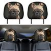 Hat French Bulldog Print Headrest Covers, Washable and Easy to Clean Seat Cushion Protectors with Elastic Design for a Perfect Fit