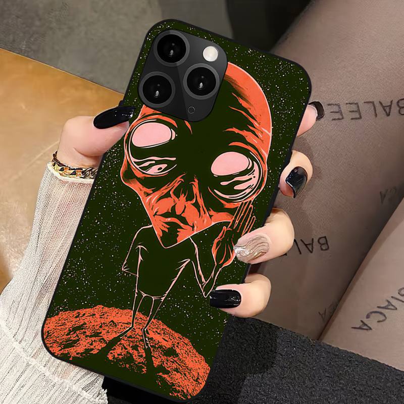 

Применимо к чехлу для мобильного телефона iPhone16, новый чехол для мобильного телефона Couple Alien 15plus