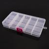 15 slotů Přenosný PP odnímatelný organizér Úložná schránka na šperky Nail Art Tool Craft