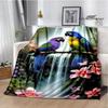 3D Parrot cute printed blankets picnic blanket Warm Flannel blankets Soft and comfortable blanket bed linings Birthday Gift