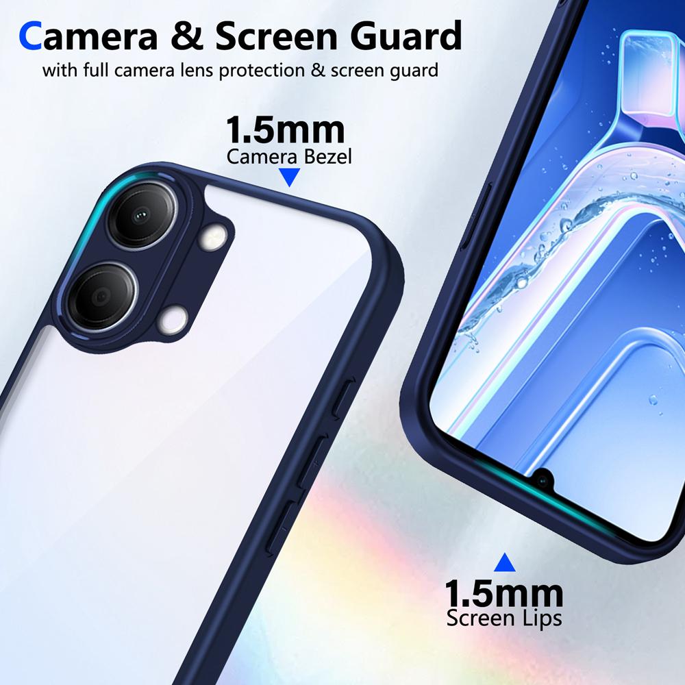 KEYSION Transparent Phone Case for VIVO Y11 5G Y11d Y21 5G 2026 Soft Silicone+PC Clear Shockproof Phone Back Cover for VIVO Y05
