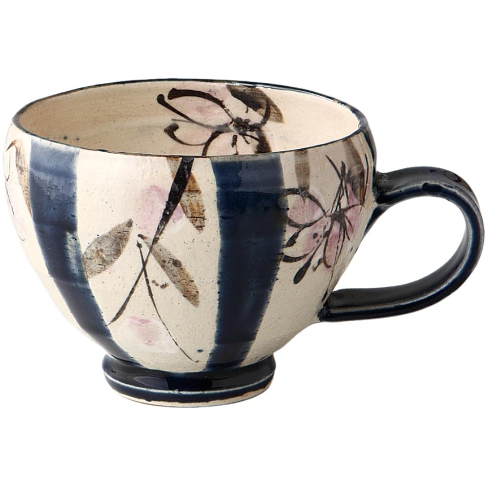 

Ale-net Soup Cup, W17×D13×H10cm, Mahoroba Indigo Glaze Jumbo Handled Soup Cup, Ceramic, Mino Ware, Made in Japan