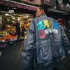 Li Ning X Billionaire Boys Club Collaboration Daily Prosperity Series Dragon Year Pattern Letter Logo Printed Full Zip Jacket Men Jacket AFDU589-2