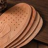 8 Paar Atmungsaktive Anti-Geruch Komfort Einlegesohlen - Unisex Braune Ledersohlen-Einlagen für Damen & Herren, Passend für Businessschuhe, Slipper, Stiefeletten & High Heels