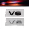3D Premium ABS V6 Car Fender Trunk Rear Bonnet Decal Emblem Badge Sticker For MK4 MK5 MK6