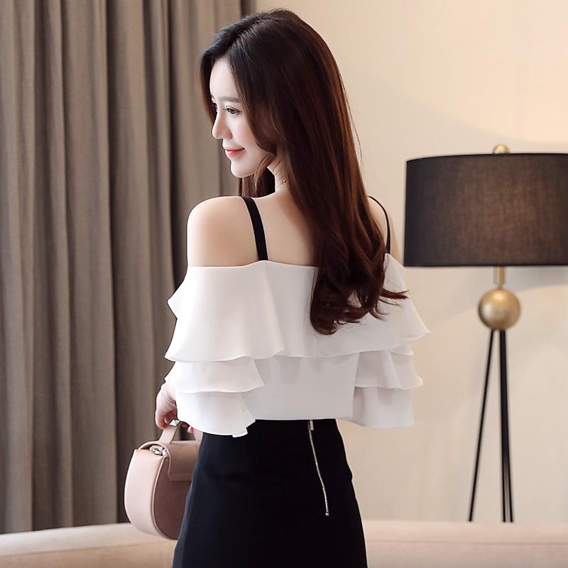 Fashion Blouses Woman Off Shoulder Top Women Blouses White Chiffon Blouse Women Tops And Blouses