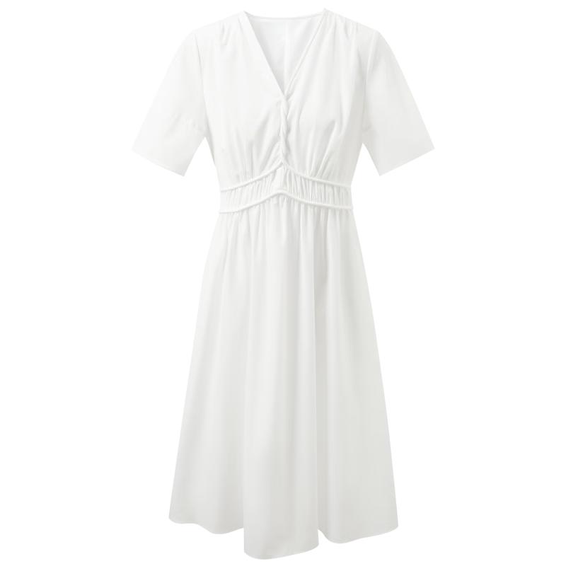 

Sancai French Style V-Neck A-Line Midi Dress L
