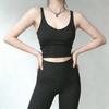 Women's Flocked Polka Dot Yoga Tank with Built-in Bra Pads - Wear Alone or as Base Layer, Slimming Fit, Beautiful Back Design
