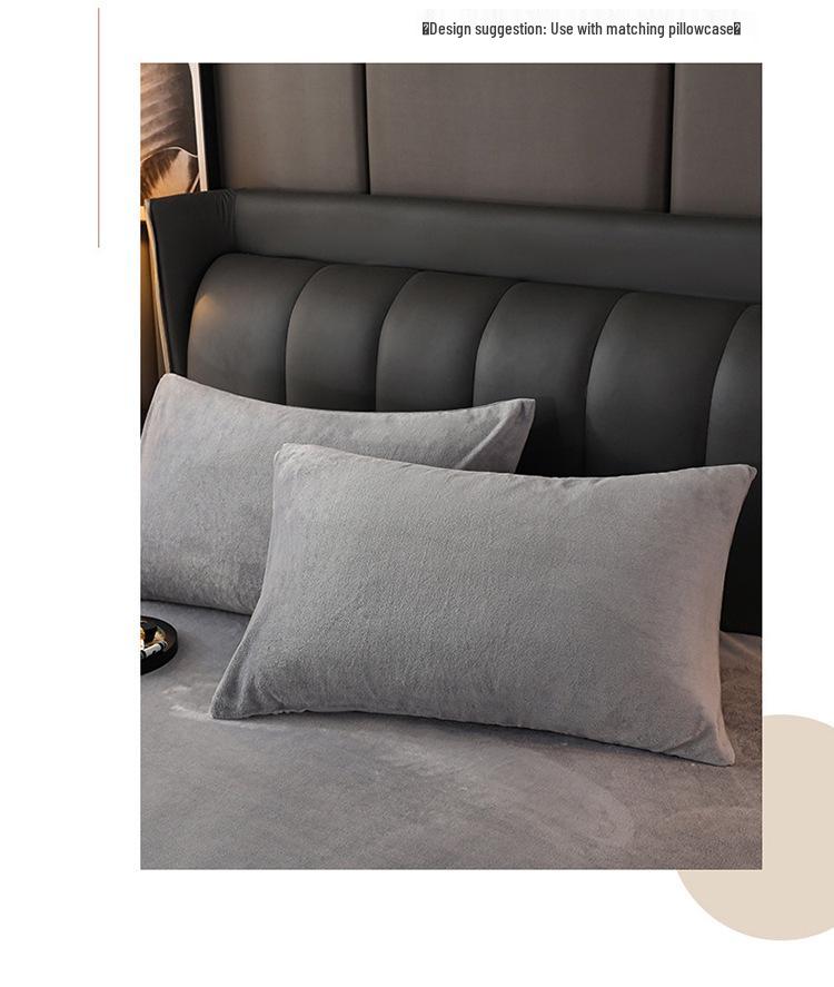 Winter Velvet Fitted Baby Sheet Set - Thick, Flocked, Non-slip, Warm Milk Velvet Sheet & Pillowcase Cover