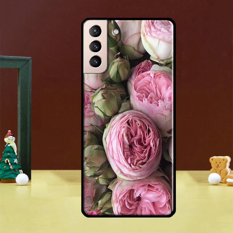 Peonies Beautiful Flower Fundas For Samsung Galaxy S23 S20 FE S21 FE S22 Ultra Note 20 S10e S8 S9 S10 Note 10 Plus Case